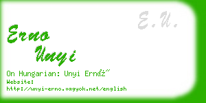 erno unyi business card